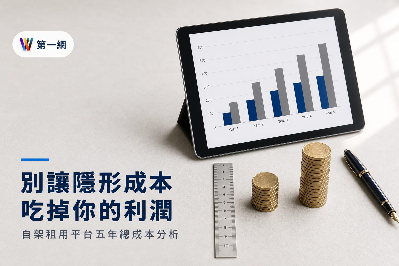 自架網站與租用平台五年總持有成本分析與選擇指標
