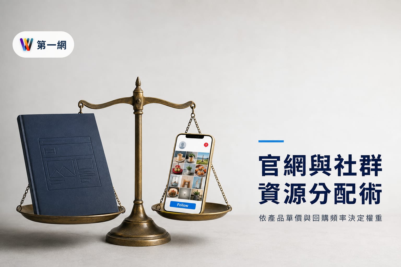 根據產品單價與回購頻率決定官網與社群經營的資源分配比例