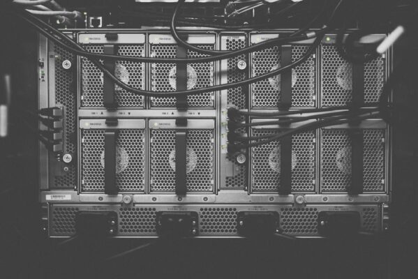 photo of computer cables